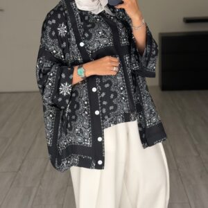 Bandana Silk - Black - الصورة 8