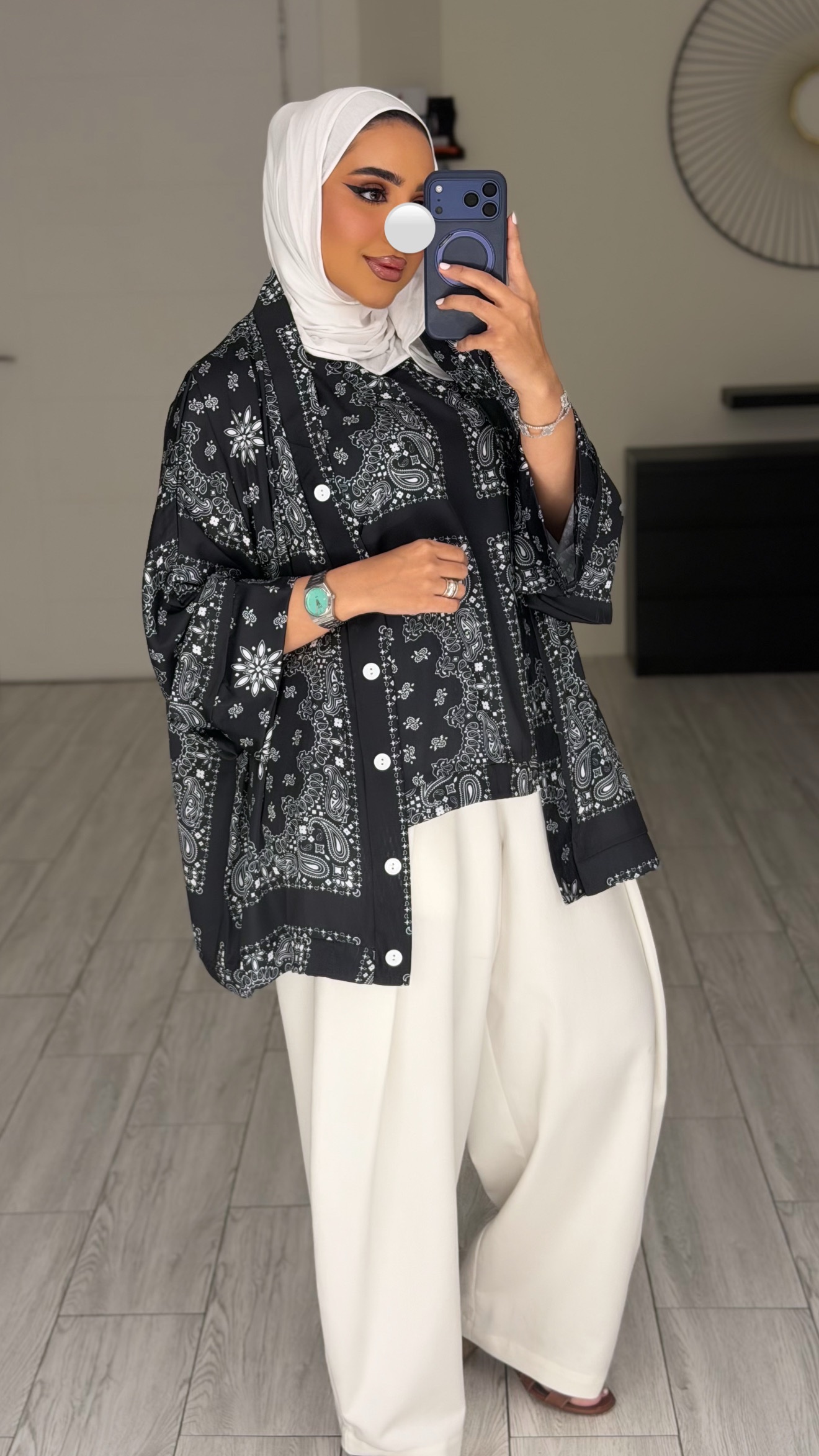 Bandana Silk - Black - الصورة 8