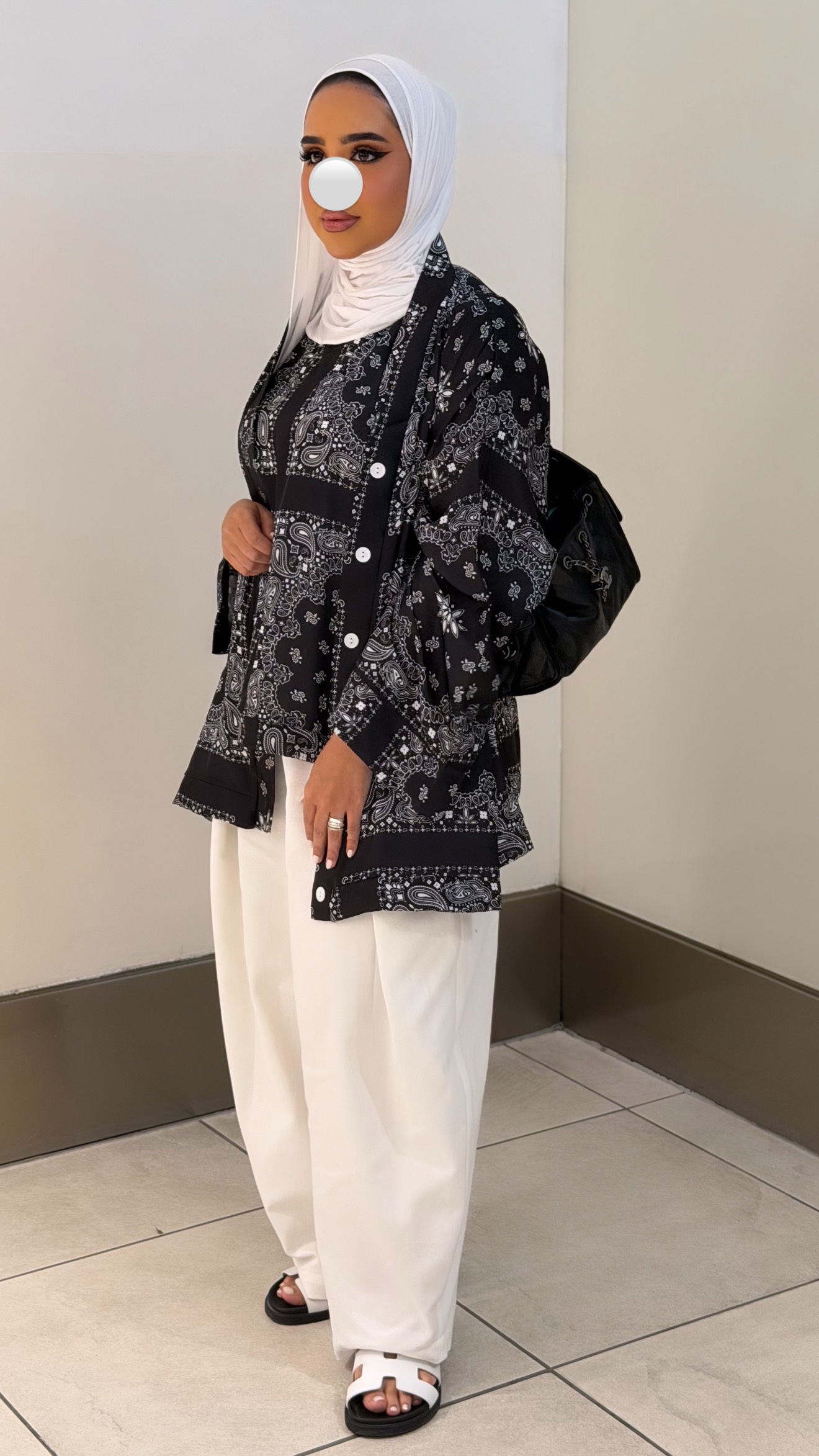 Bandana Silk - Black - الصورة 2