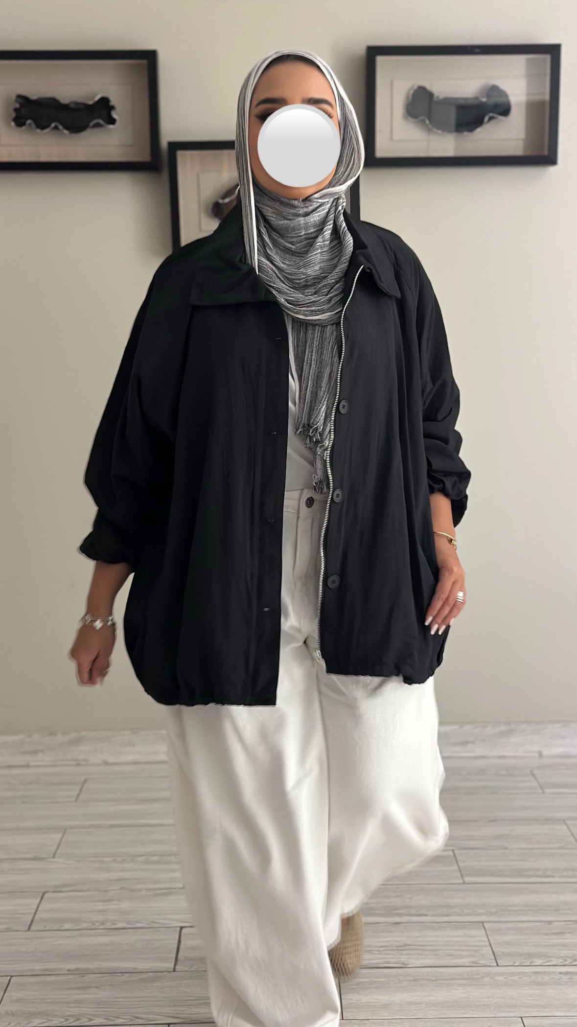 Soft edge jacket - Black - الصورة 2