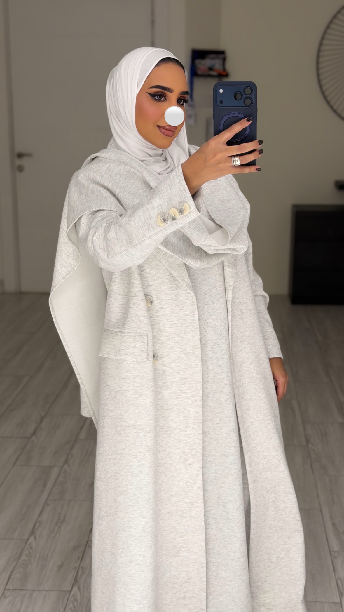 Scarf dress/Blazer - grey - الصورة 2