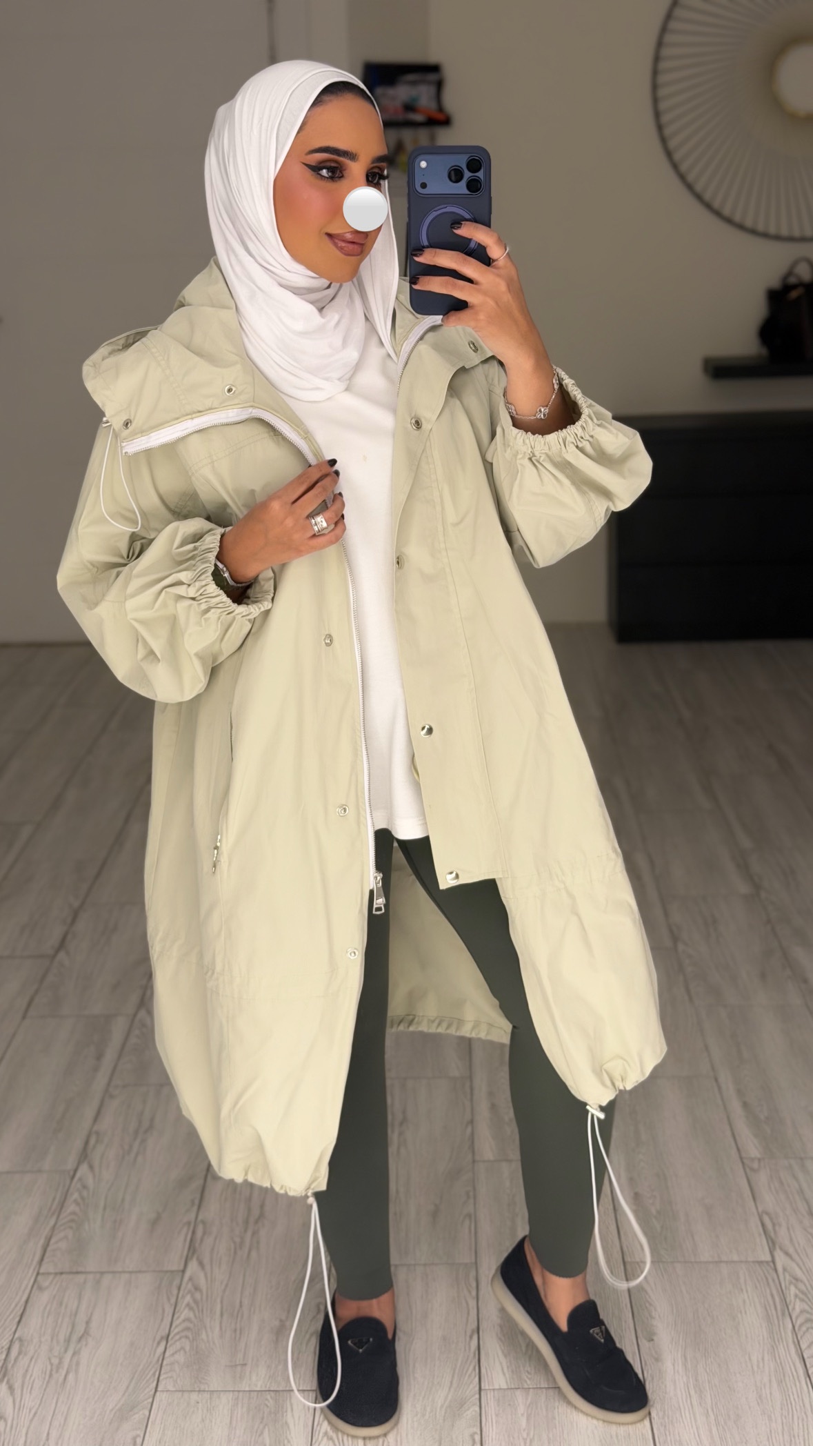 Trench coat - Milky Green - الصورة 4