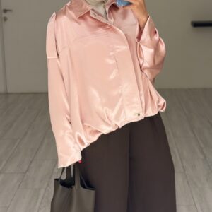 Blush Rose silk jacket - الصورة 5