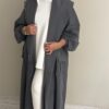 Hoodie Trench Coat - Grey