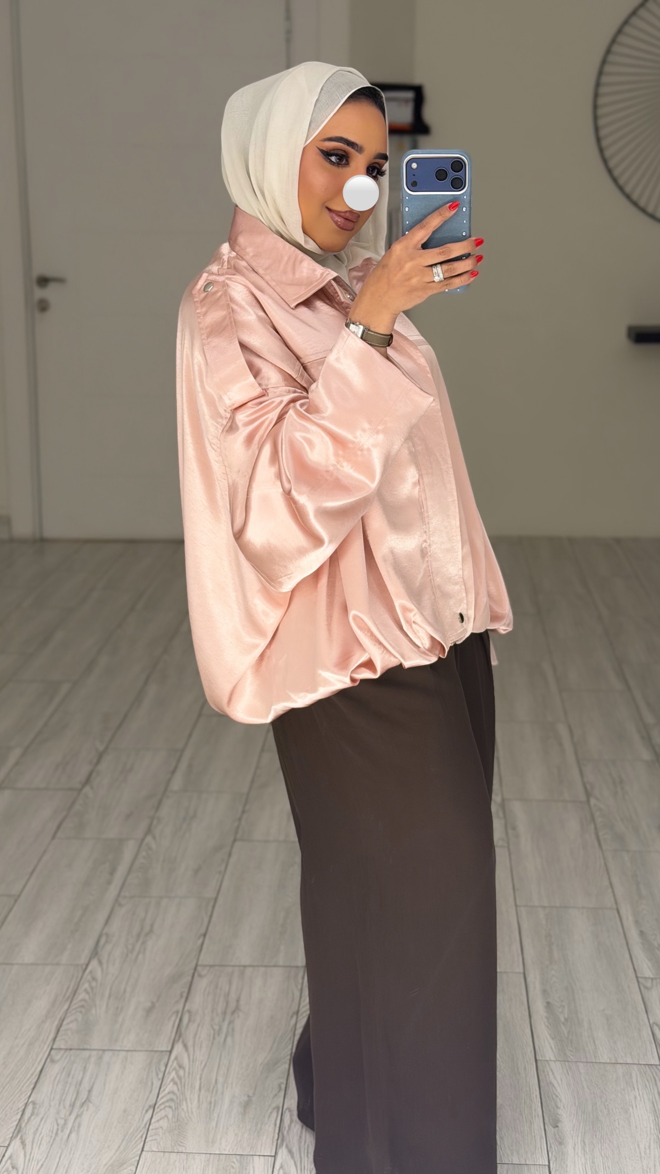 Blush Rose silk jacket - الصورة 4