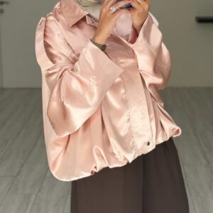 Blush Rose silk jacket - الصورة 3