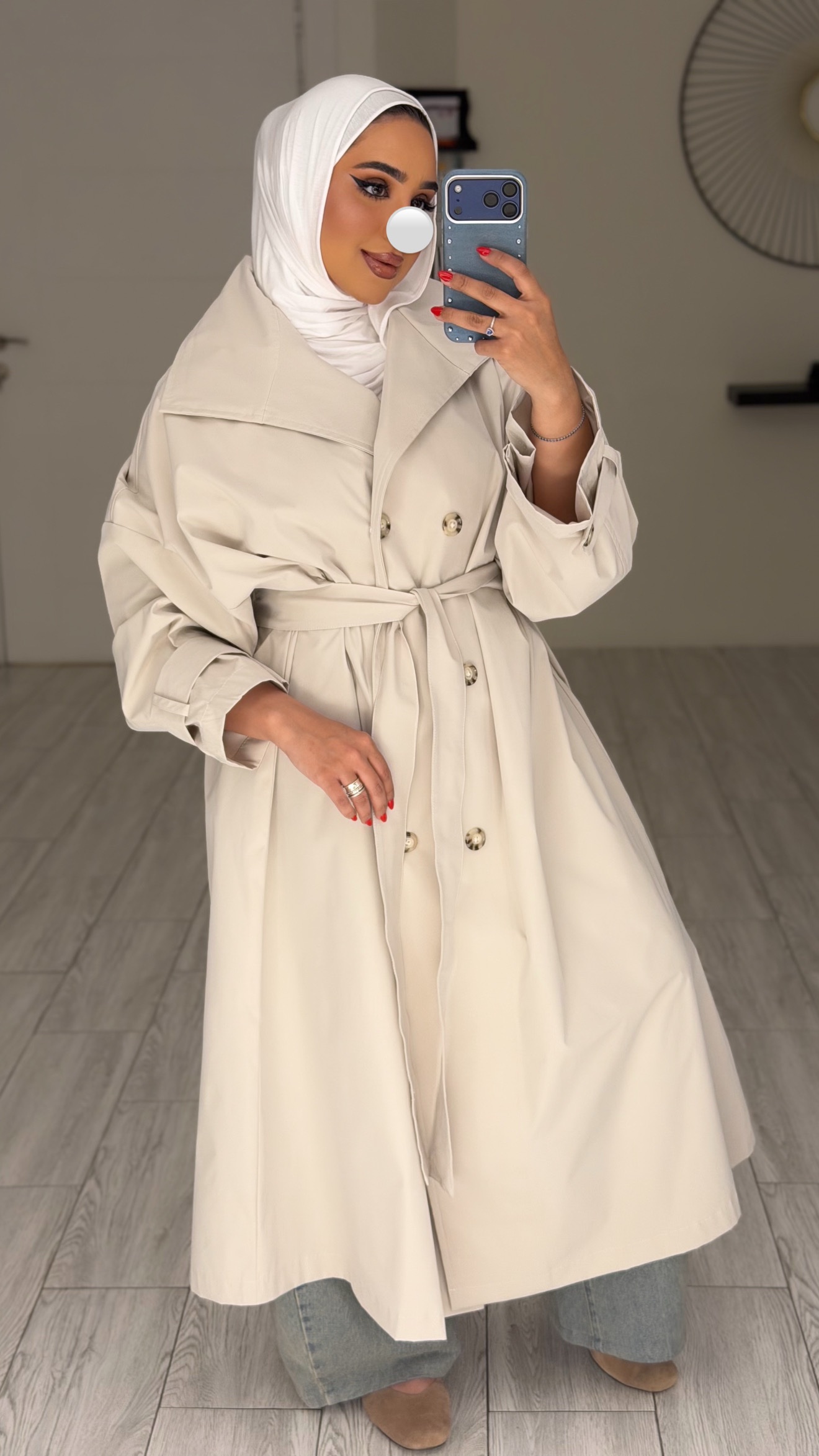 Luna Trench - Cream - الصورة 4