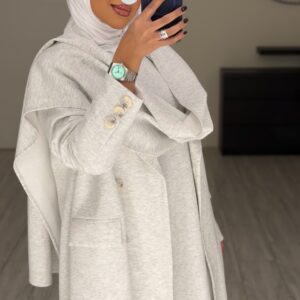 Scarf dress/Blazer - grey - الصورة 3