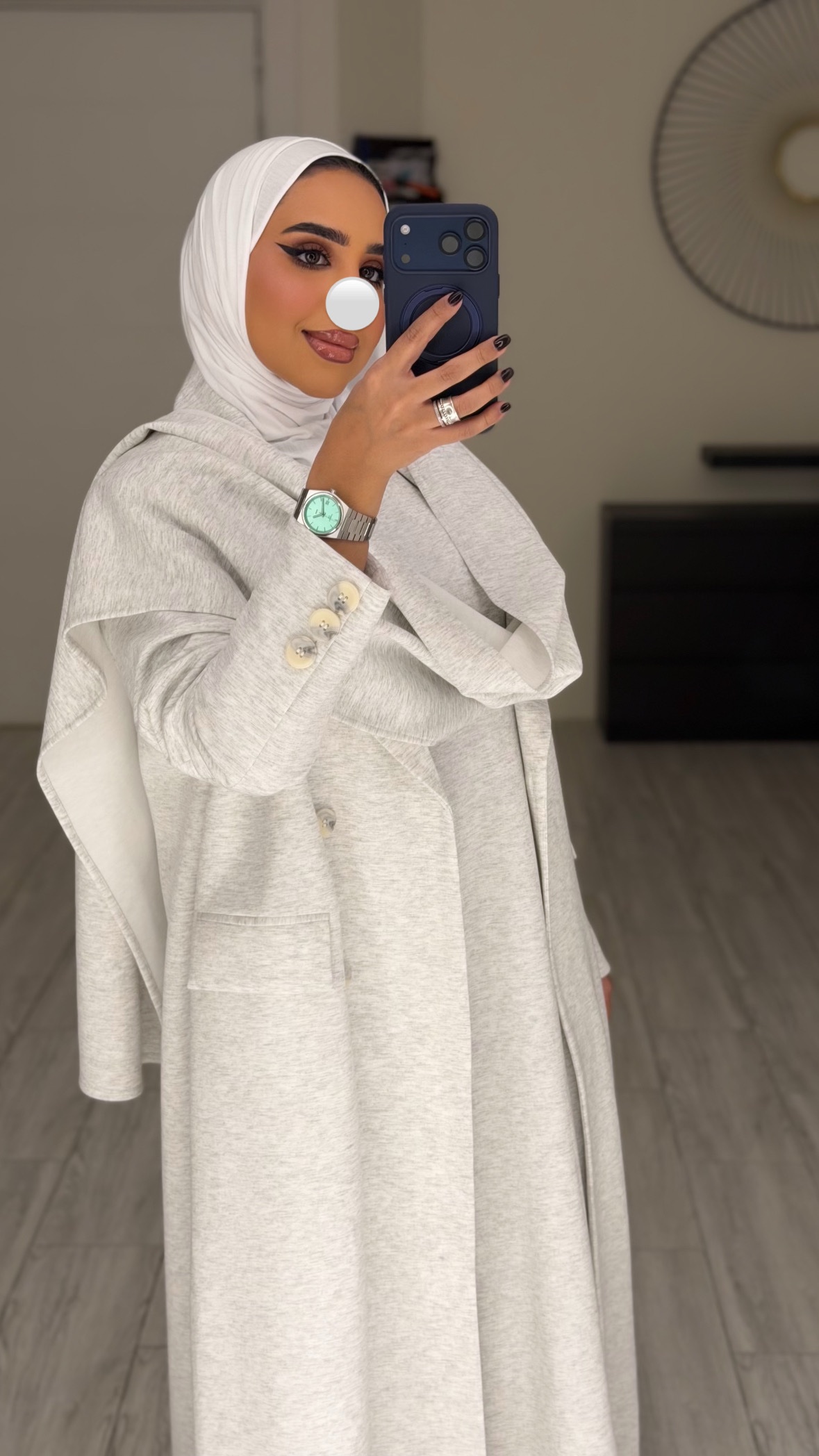 Scarf dress/Blazer - grey - الصورة 3