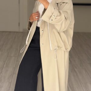 Modern long jacket - Cream - الصورة 2