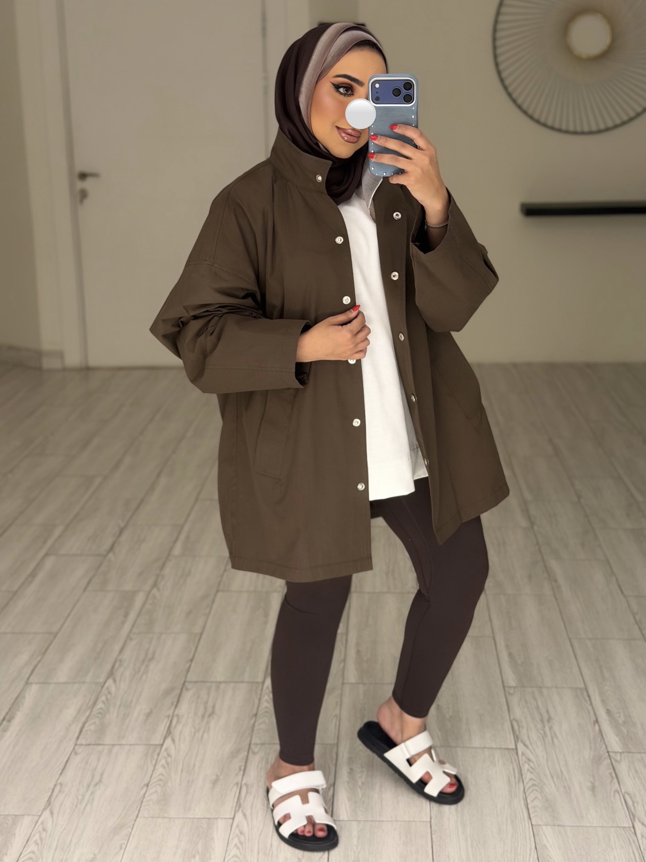 Brown oversized Jacket - الصورة 3