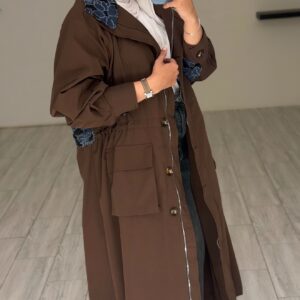 Brown Floral Jacket - الصورة 3