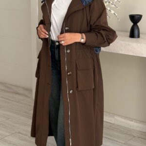 Brown Floral Jacket - الصورة 4