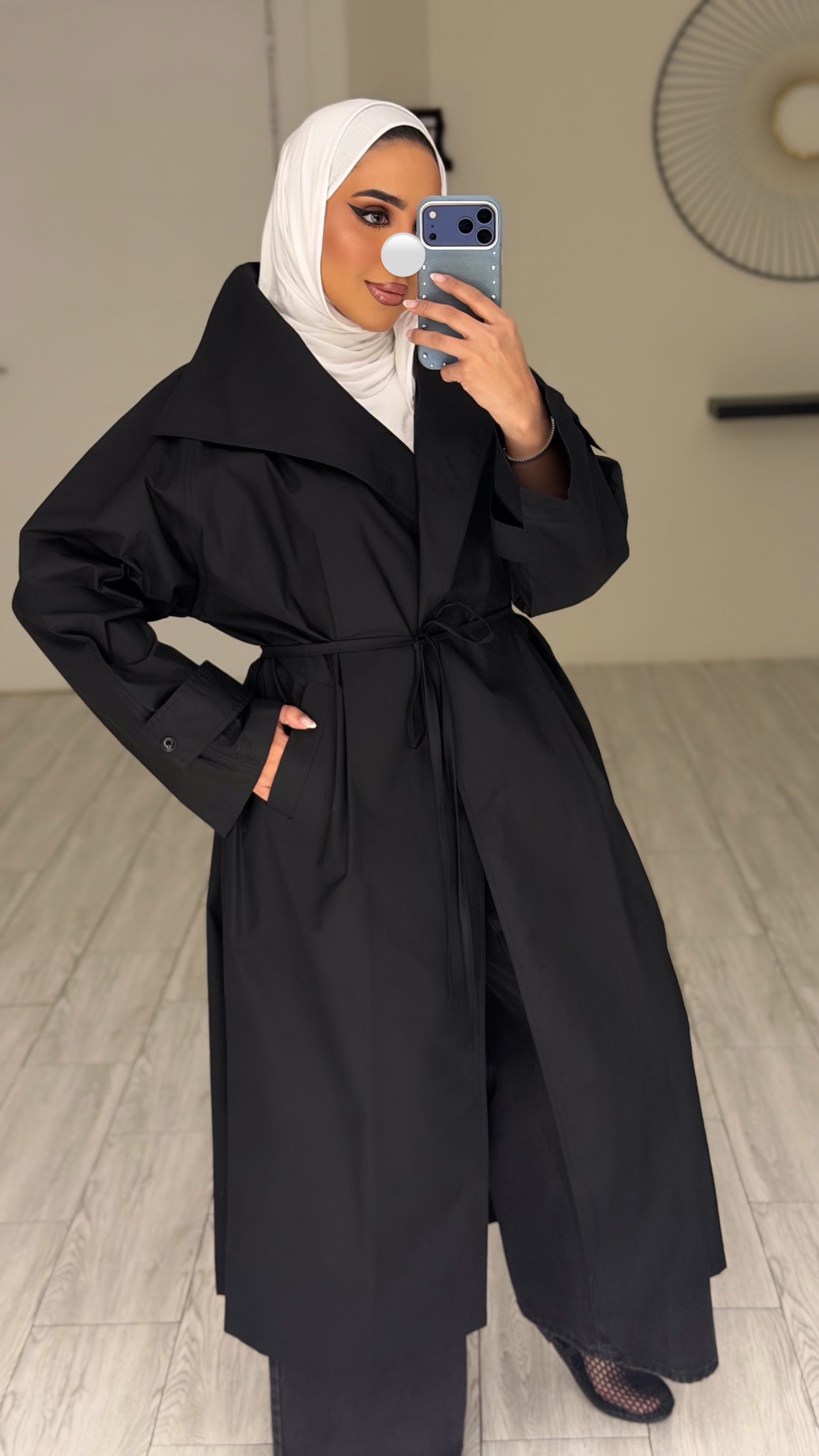 Black Aura Long Jacket - الصورة 7