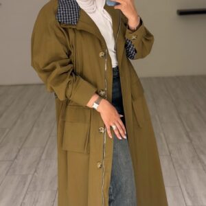 Mustard Checkline Jacket - الصورة 3