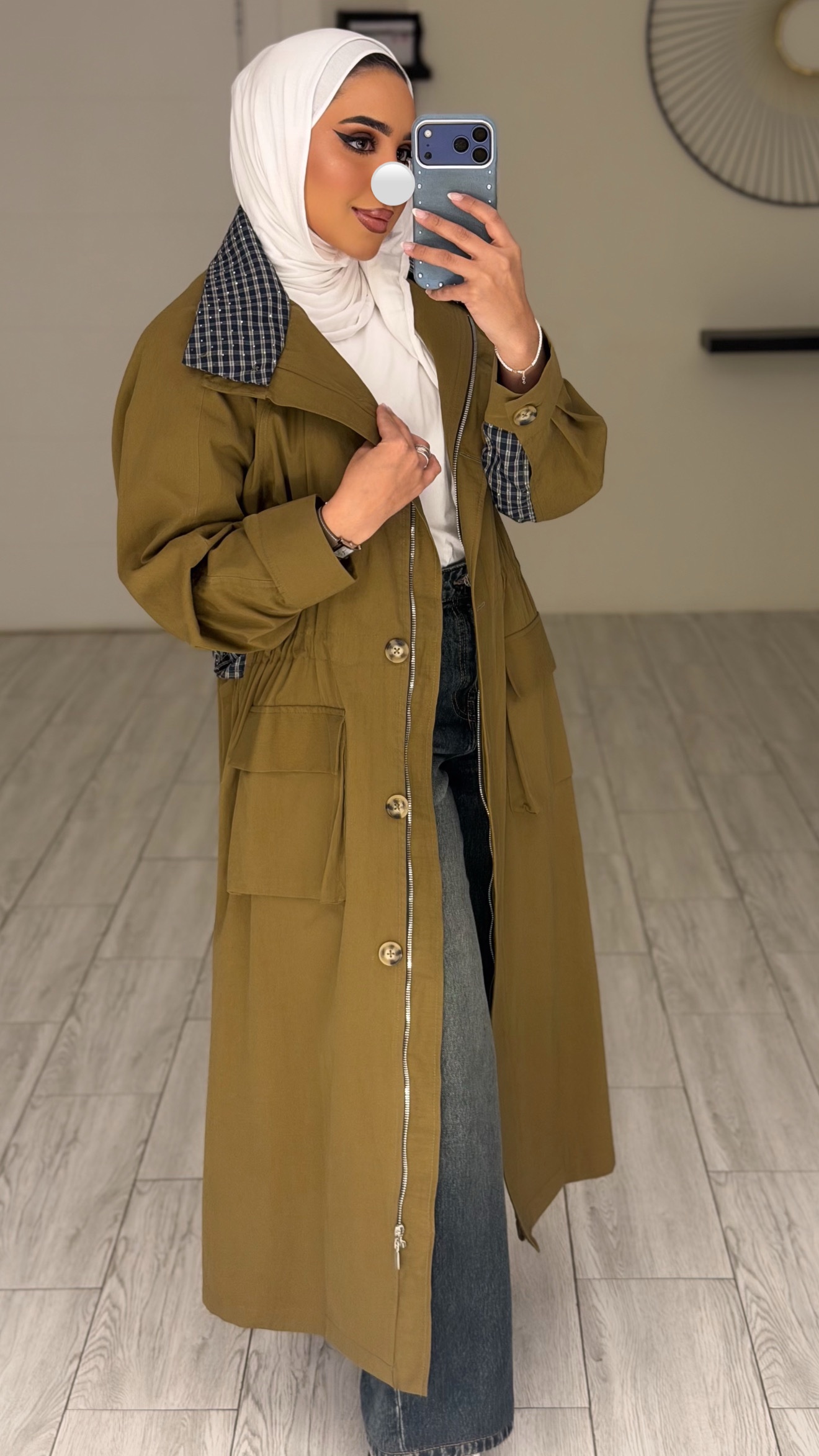 Mustard Checkline Jacket - الصورة 9