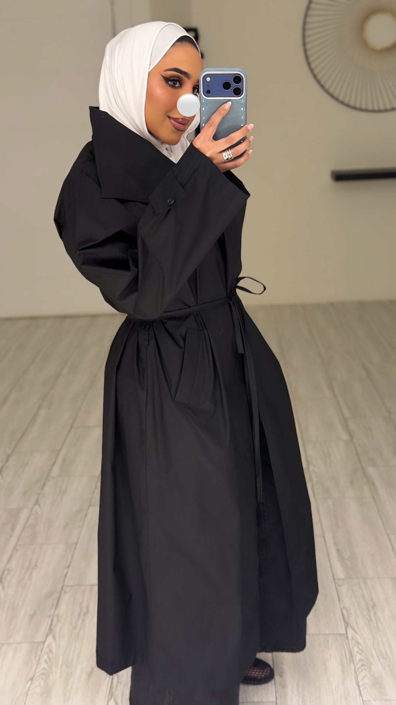 Black Aura Long Jacket - الصورة 4