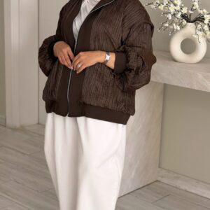 Crinkle Jacket - Brown