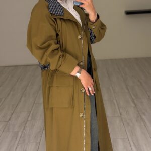 Mustard Checkline Jacket - الصورة 4