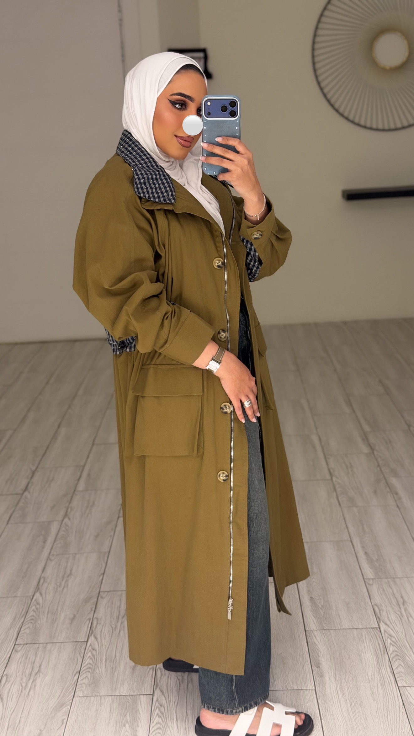Mustard Checkline Jacket - الصورة 4