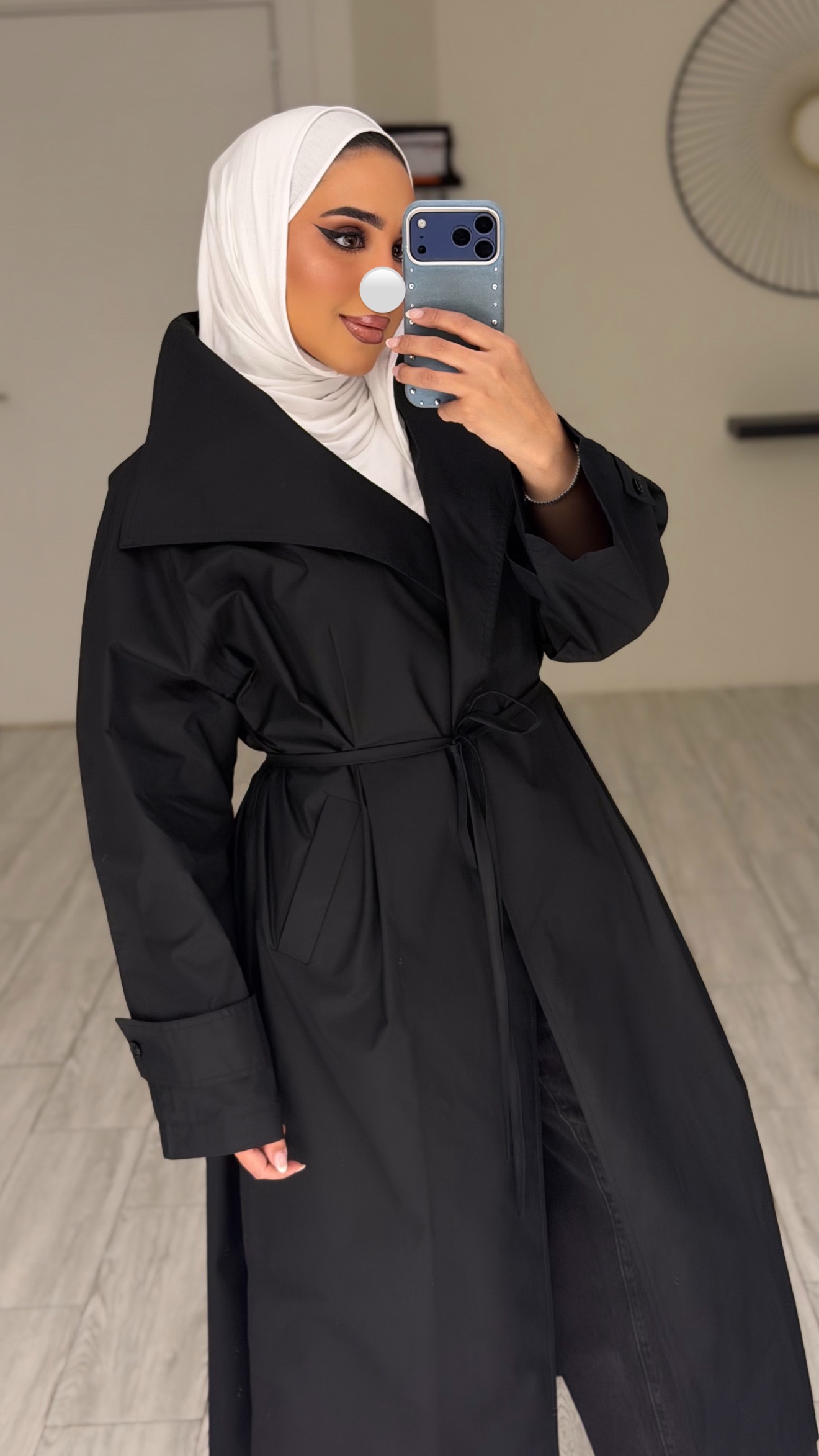 Black Aura Long Jacket - الصورة 8