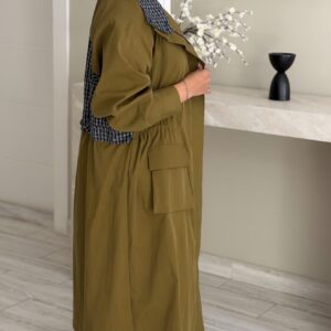 Mustard Checkline Jacket - الصورة 6
