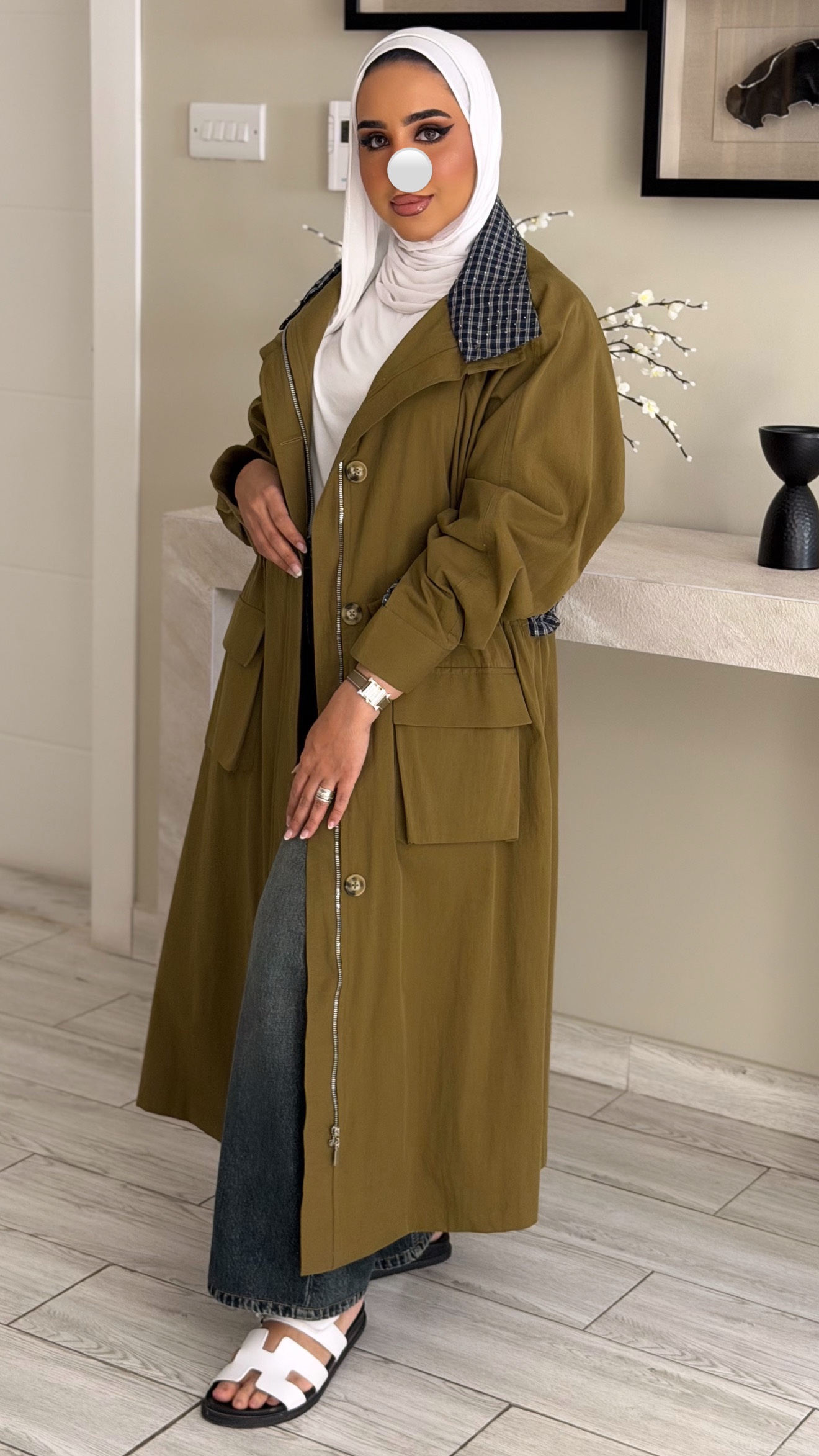 Mustard Checkline Jacket - الصورة 10