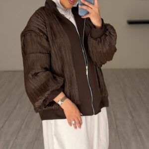 Crinkle Jacket - Brown - الصورة 5