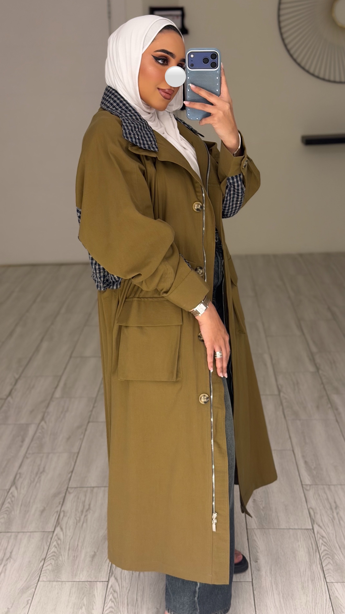 Mustard Checkline Jacket - الصورة 8