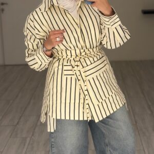 CreamXBlack Lines shirt