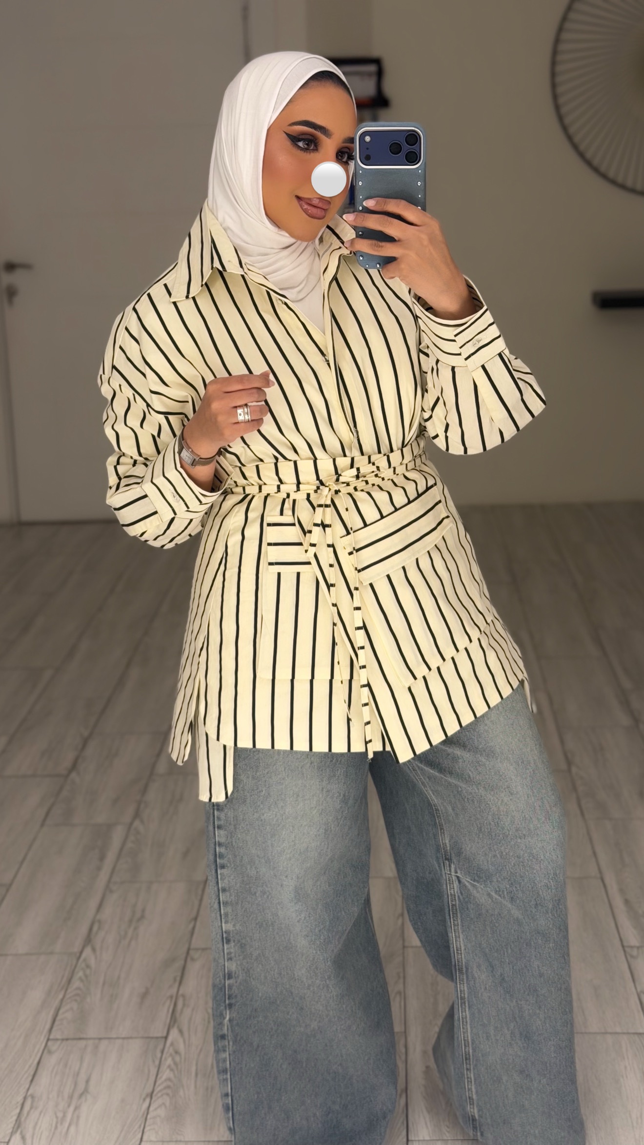 CreamXBlack Lines shirt