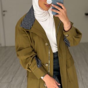 Mustard Checkline Jacket - الصورة 14