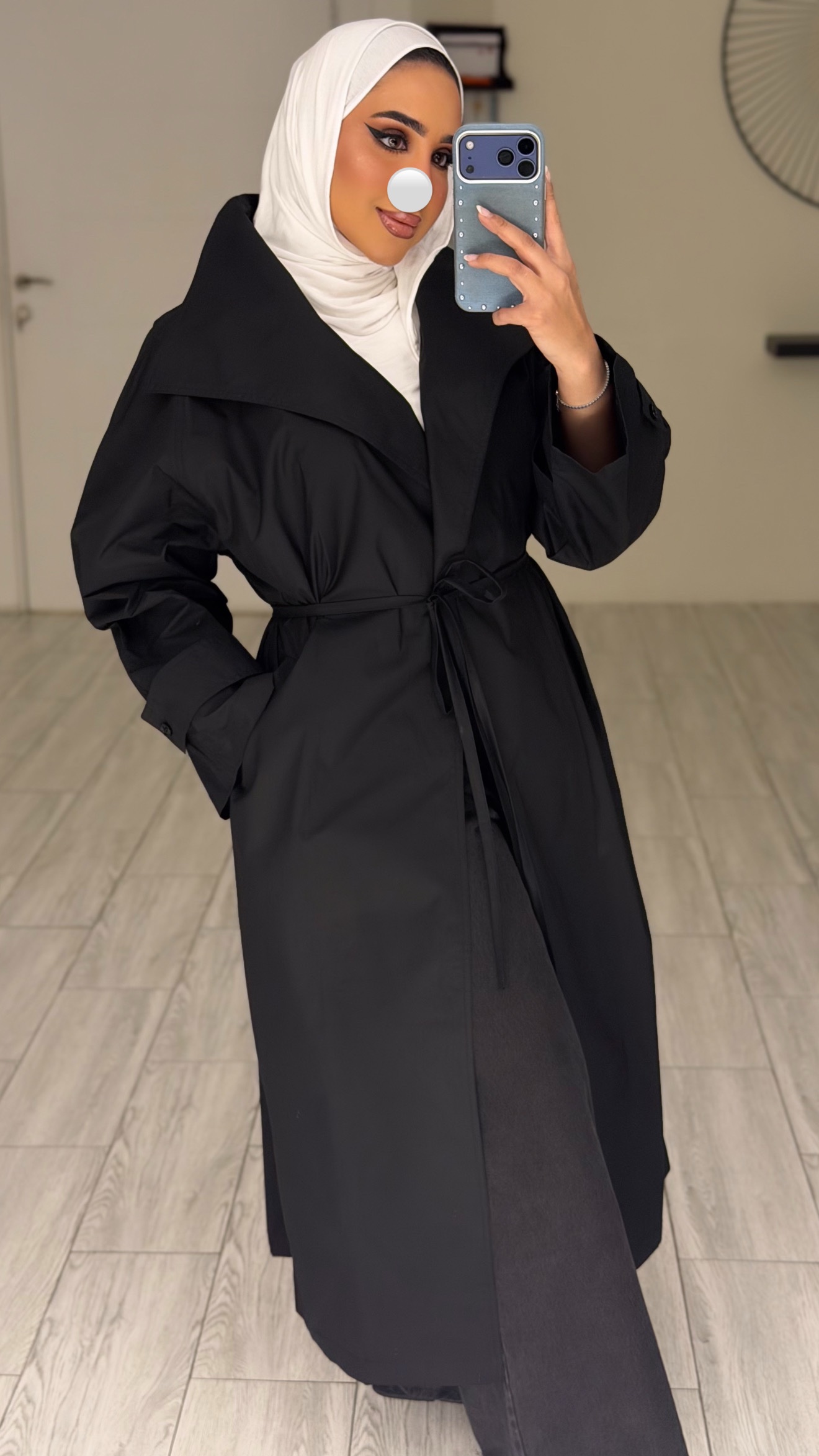 Black Aura Long Jacket - الصورة 6