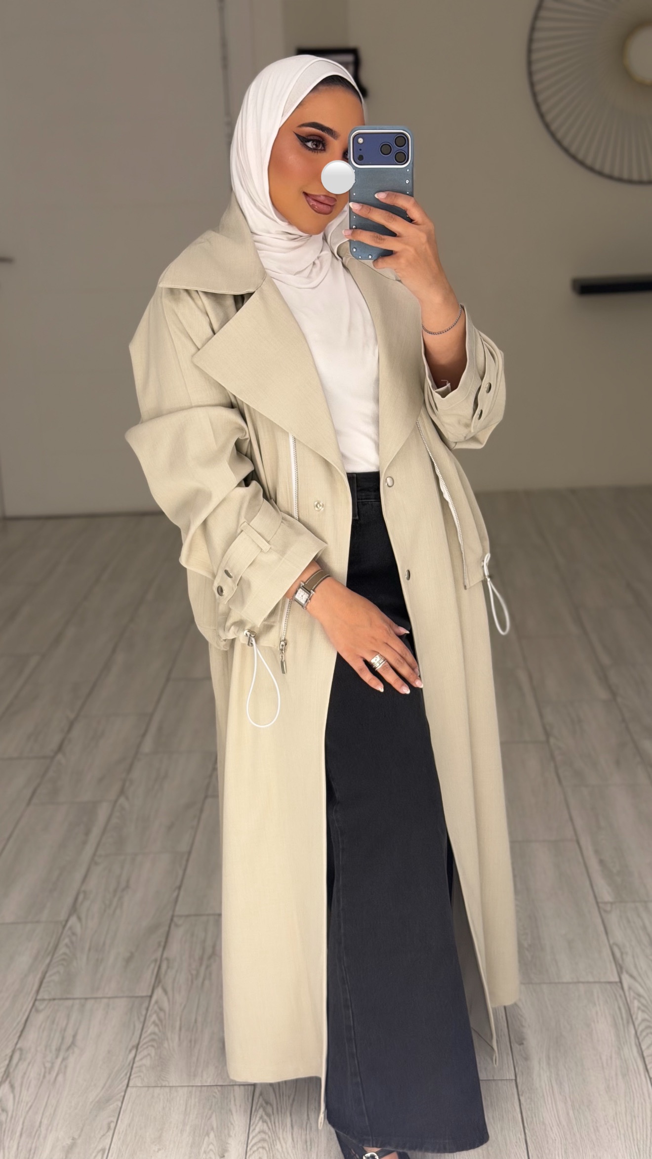 Modern long jacket - Cream