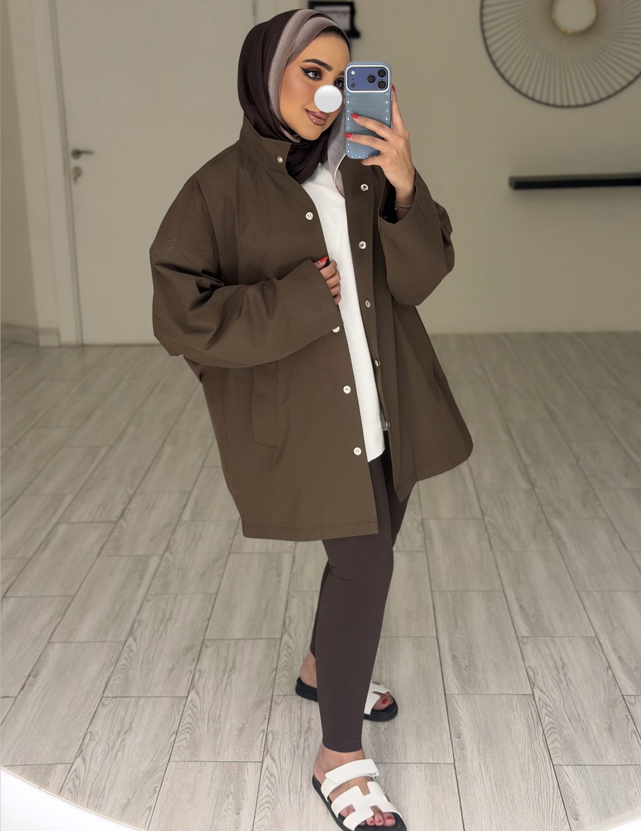 Brown oversized Jacket - الصورة 4