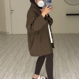 Brown oversized Jacket - الصورة 6