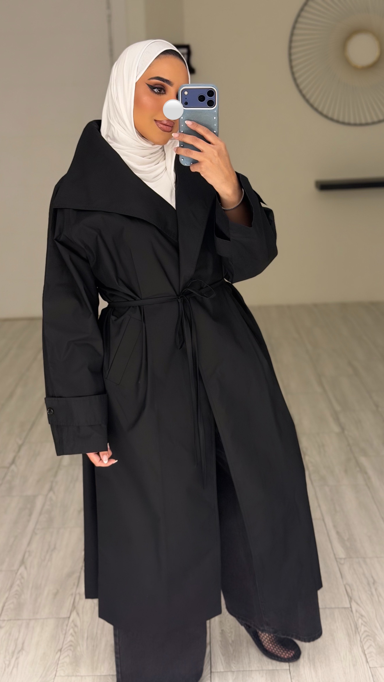 Black Aura Long Jacket - الصورة 9