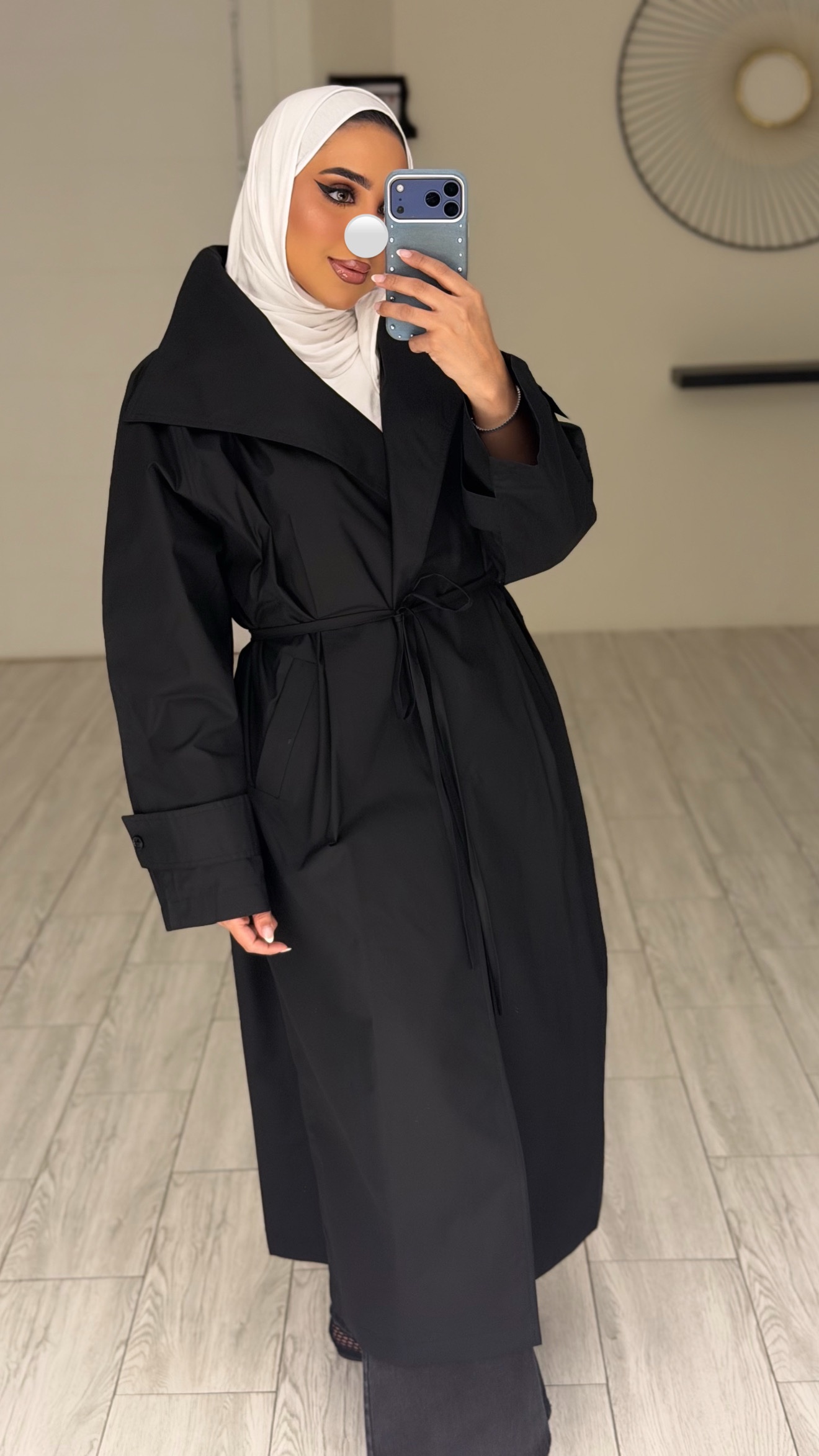 Black Aura Long Jacket - الصورة 5