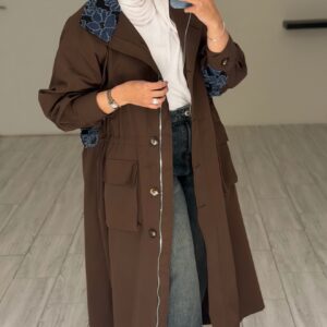Brown Floral Jacket - الصورة 6