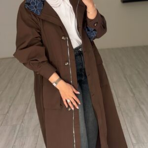 Brown Floral Jacket - الصورة 7