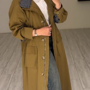 Mustard Checkline Jacket - الصورة 2