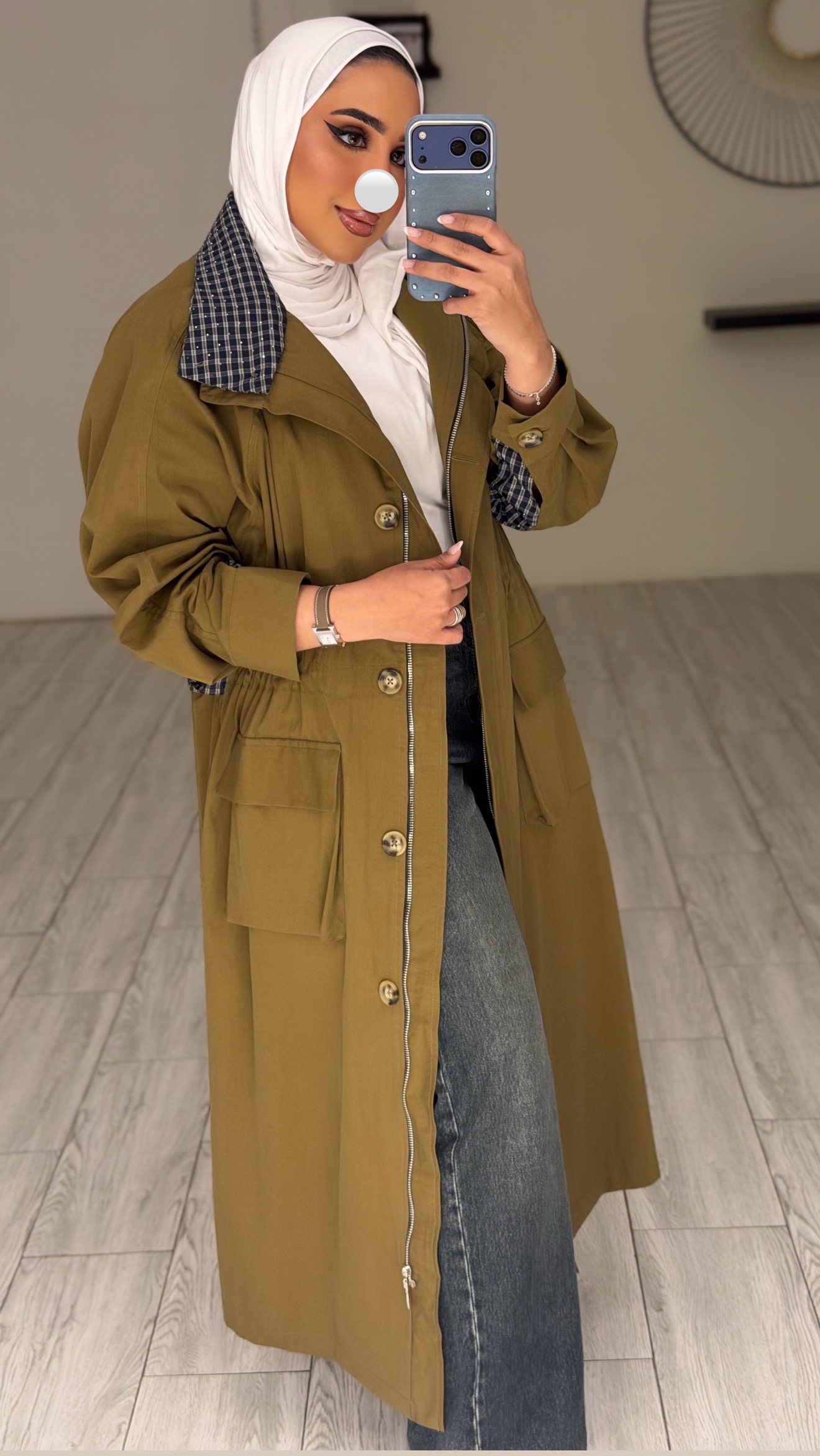 Mustard Checkline Jacket - الصورة 2
