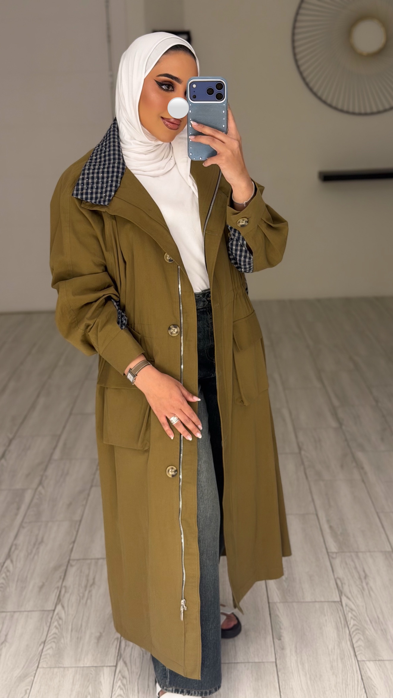 Mustard Checkline Jacket - الصورة 11