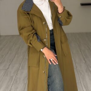 Mustard Checkline Jacket - الصورة 13