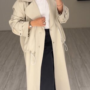 Modern long jacket - Cream - الصورة 7