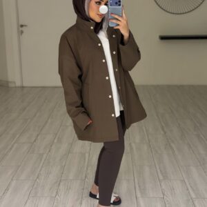 Alternative view of Brown oversized Jacket