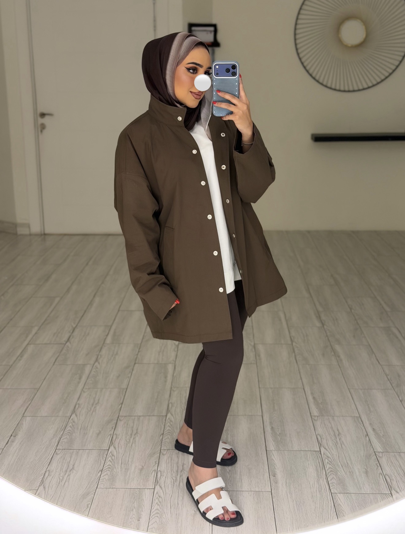 Brown oversized Jacket - الصورة 2