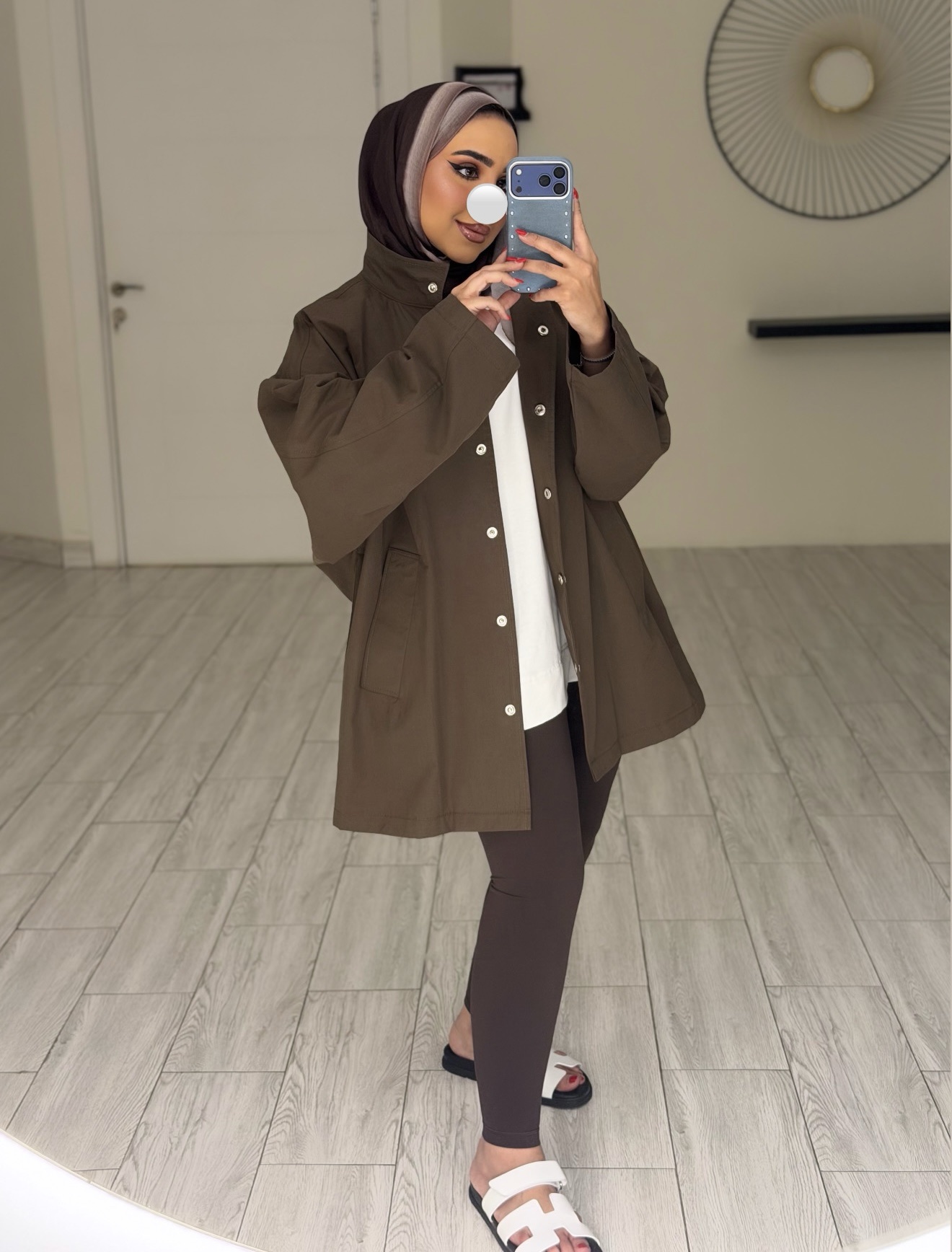 Brown oversized Jacket - الصورة 5