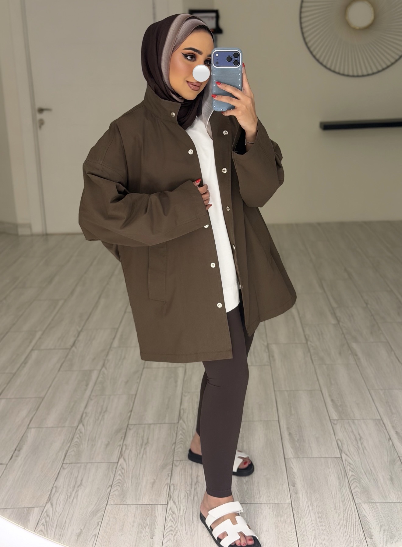 Brown oversized Jacket - الصورة 7