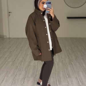 Brown oversized Jacket - الصورة 8